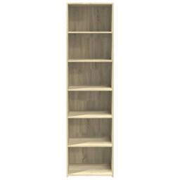 Berkfield Home Highboard Sonoma Oak 50x41x185 cm Engineered Wood in Light Brown - Size: 50 x 41 x 185 cm - thumbnail 4
