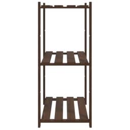 Berkfield Home 3-Tier Storage Rack Brown 80x38x90 cm Solid Wood Pine - Size: 80 x 38 x 90 cm - thumbnail 4