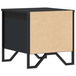 Berkfield Home Modern Bedside Cabinet Black 40x41x40 cm Engineered Wood - Size: 40 x 41 x 40 cm - thumbnail 8