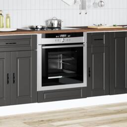 Berkfield Home Oven Cabinet¬†Porto Black Engineered Wood - thumbnail 1
