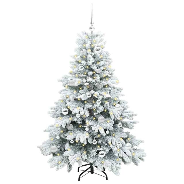 Berkfield Home Beautiful Artificial Christmas Tree with 150 LEDs Green 150 cm PE in White - image 1