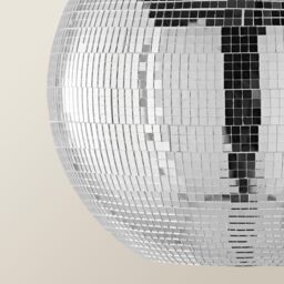 ValueLights Dolly Disco Ball Easy Fit Ceiling Pendant Light Lamp Shade & Bulb in Metallic Silver - thumbnail 5