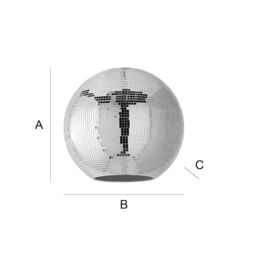 ValueLights Dolly Disco Ball Easy Fit Ceiling Pendant Light Lamp Shade & Bulb in Metallic Silver - thumbnail 7