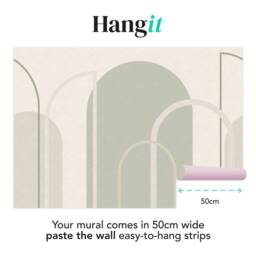 Superfresco Easy Linear Arch Sage Print To Order 3m x 2.8m Mural in Green - thumbnail 3