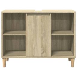 Berkfield Home 3 Piece Bathroom Furniture Set Sonoma Oak Engineered Wood in Light Brown - thumbnail 9