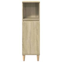 Berkfield Home 3 Piece Bathroom Furniture Set Sonoma Oak Engineered Wood in Light Brown - thumbnail 7