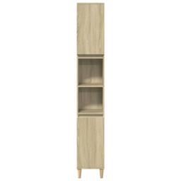 Berkfield Home 3 Piece Bathroom Furniture Set Sonoma Oak Engineered Wood in Light Brown - thumbnail 5