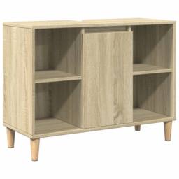 Berkfield Home 3 Piece Bathroom Furniture Set Sonoma Oak Engineered Wood in Light Brown - thumbnail 8
