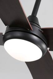 Living and Home 4 Blade LED Fan Ceiling Light in Black - thumbnail 6