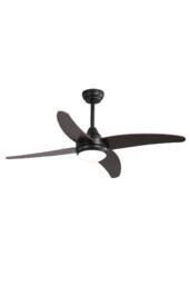 Living and Home 4 Blade LED Fan Ceiling Light in Black - thumbnail 5