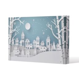 Benjamin Tate Design Winter snow urban countryside (canvas) / 152 x 101 x 4cm in Natural - Size: 152 x 101 x 4 cm - thumbnail 1