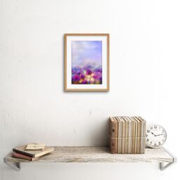 "Artery8 Wall Art Print Field of Onion Flowers Art Framed 9x7 inch in Beige - Size: W7"" x H9""" - thumbnail 2