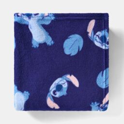 OHS Stitch Throw Kids Soft Coral Fleece Thermal Bedspread Blanket in Blue - thumbnail 3