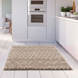THE RUGS Soft Tangier Shaggy Rugs & Runners Beige & Ivory Living Room - Size: 160 cm x 230 cm - thumbnail 7