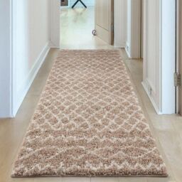 THE RUGS Soft Tangier Shaggy Rugs & Runners Beige & Ivory Living Room - Size: 160 cm x 230 cm - thumbnail 6