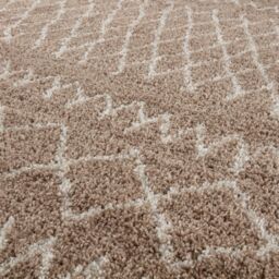 THE RUGS Soft Tangier Shaggy Rugs & Runners Beige & Ivory Living Room - Size: 160 cm x 230 cm - thumbnail 3