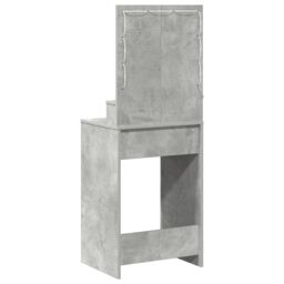 Berkfield Home Dressing Table with LED Lights - Concrete Grey, 50 x 41 x 135 cm in Grey - thumbnail 7