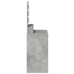 Berkfield Home Dressing Table with LED Lights - Concrete Grey, 50 x 41 x 135 cm in Grey - thumbnail 6
