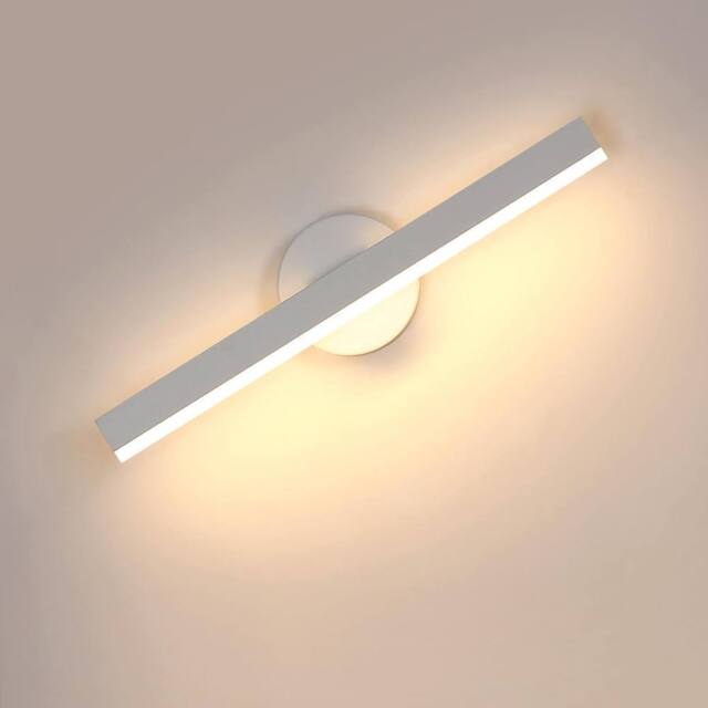 Goeco LED Bathroom Mirror Light, 12W, 300° Rotatable, LED Mirror Lamp, 3000K in White - image 1