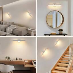 Goeco LED Bathroom Mirror Light, 12W, 300° Rotatable, LED Mirror Lamp, 3000K in White - thumbnail 7