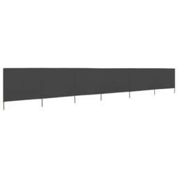 Berkfield Home 6-panel Wind Screen Fabric 800x80 cm Grey