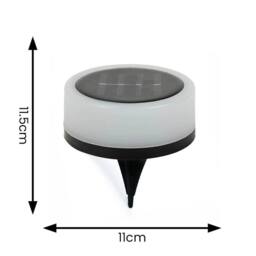 SPETLEK 2 Decking Table Top Solar Lights RGB Outdoor Garden Spike Path Lights in Black - thumbnail 2