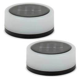 SPETLEK 2 Decking Table Top Solar Lights RGB Outdoor Garden Spike Path Lights in Black - thumbnail 1