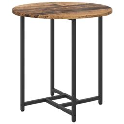 Berkfield Home Side Table Set of 2 - Vintage Wood, Engineered Wood, & Metal in Brown - thumbnail 4