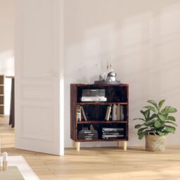 Berkfield Home Sideboard Smoked Oak 57x35x70 cm Engineered Wood in Brown - Size: 57 x 35 x 70 cm - thumbnail 1
