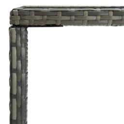 Berkfield Home Garden Bar Table Grey 70x70x110 cm Poly Rattan & Glass - Size: 70 x 70 x 110 cm - thumbnail 4