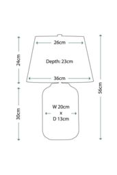 Netlighting Muse Turqse 1 Light Table Lamp Turquoise E27 - thumbnail 2