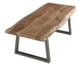 IH Design Wollaston Natural Essential Live Edge Coffee Table in Brown - thumbnail 3