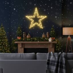 Pegdev Outdoor Christmas LED Metal Star 100 Micro Lights Silver Frame 54cm - thumbnail 3