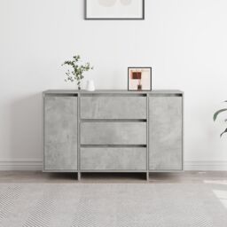Berkfield Home Sideboard Concrete Grey 120x41x75 cm Engineered Wood - Size: 120 x 41 x 75 cm - thumbnail 2