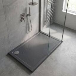 Balterley Contemporary Rectangular Shower Tray, 1500x900mm in Grey - thumbnail 3