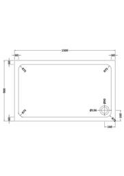 Balterley Contemporary Rectangular Shower Tray, 1500x900mm in Grey - thumbnail 5