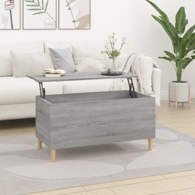 Berkfield Home Coffee Table Grey Sonoma 90x44.5x45 cm Engineered Wood - image 1