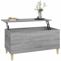 Berkfield Home Coffee Table Grey Sonoma 90x44.5x45 cm Engineered Wood - thumbnail 5