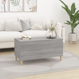 Berkfield Home Coffee Table Grey Sonoma 90x44.5x45 cm Engineered Wood - thumbnail 3