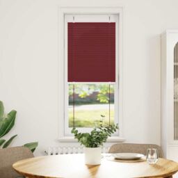 Berkfield Home Pleated Blind Bordeaux Red 50x100 cm Fabric Width 49.4 cm Polyester - thumbnail 2