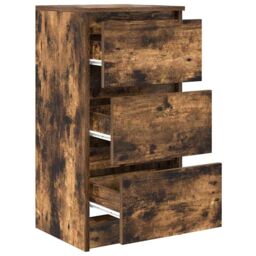 Berkfield Home Sideboard Smoked Oak 37.5x35x76 cm Engineered Wood in Brown - thumbnail 5