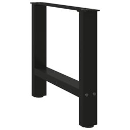 Berkfield Home Coffee Table Legs Black 2 pcs 60x(42-43) cm Steel - thumbnail 4
