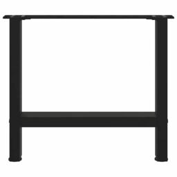 Berkfield Home Coffee Table Legs Black 2 pcs 60x(42-43) cm Steel - thumbnail 5