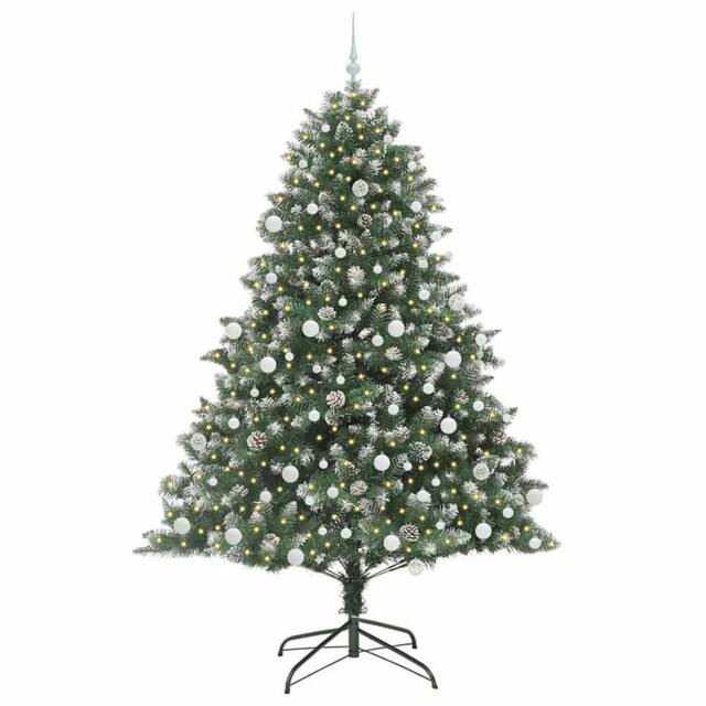 Berkfield Home Modern Artificial Christmas Tree with Stand Green 140 x 140 x 210 cm - image 1
