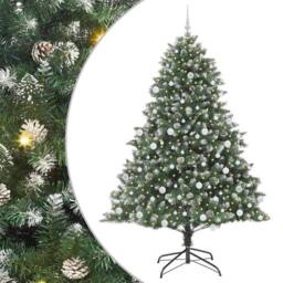 Berkfield Home Modern Artificial Christmas Tree with Stand Green 140 x 140 x 210 cm - thumbnail 3