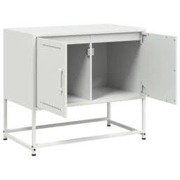 Berkfield Home TV Cabinet White 68.5x39x60.5 cm Steel - thumbnail 9
