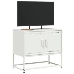 Berkfield Home TV Cabinet White 68.5x39x60.5 cm Steel - thumbnail 4
