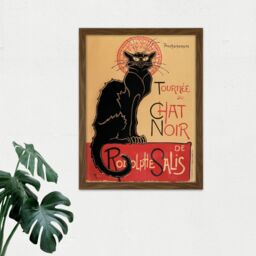 "Artery8 Wall Art Print French Vintage Advertising Tournee Du Chat Noir The Black Cat Rodolphe Salis Artwork Framed 18X24 Inch - Size: W18"" x H24""" - thumbnail 2
