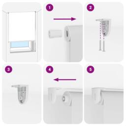 Berkfield Home Shower Roller Blind 150x240 cm Fabric Width 146 cm in Blue - thumbnail 7