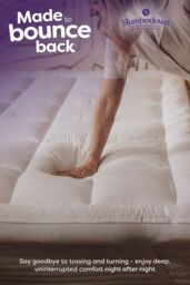 Slumberdown Sleep Soundly Deep 5cm Mattress Topper in White - Size: Super King - thumbnail 4